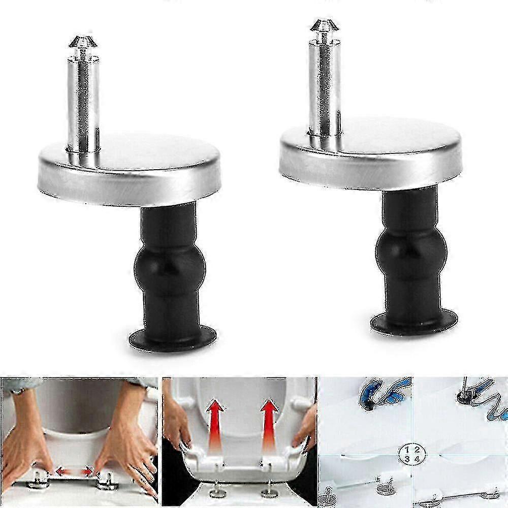 2pcs Top Fix Toilet Seat Hinges Quick Release Closestool Repair Part Tool