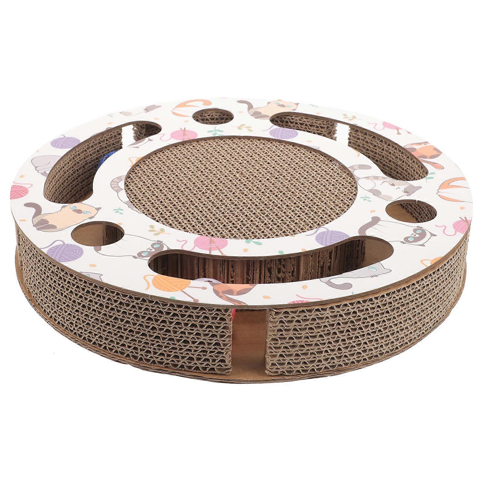 Interactive Cat Toy Set Scratch Board, Track, Bell Grinding Pet Supplies