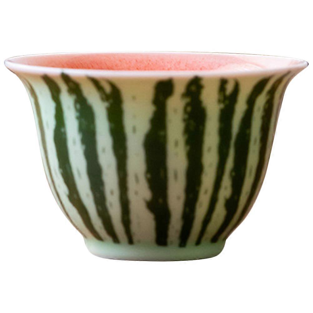 Chinese Ceramic Teacup Watermelon Shape For Tea Party present And Home Use 6.00X6.00X3.80CM Multi Color 1Set