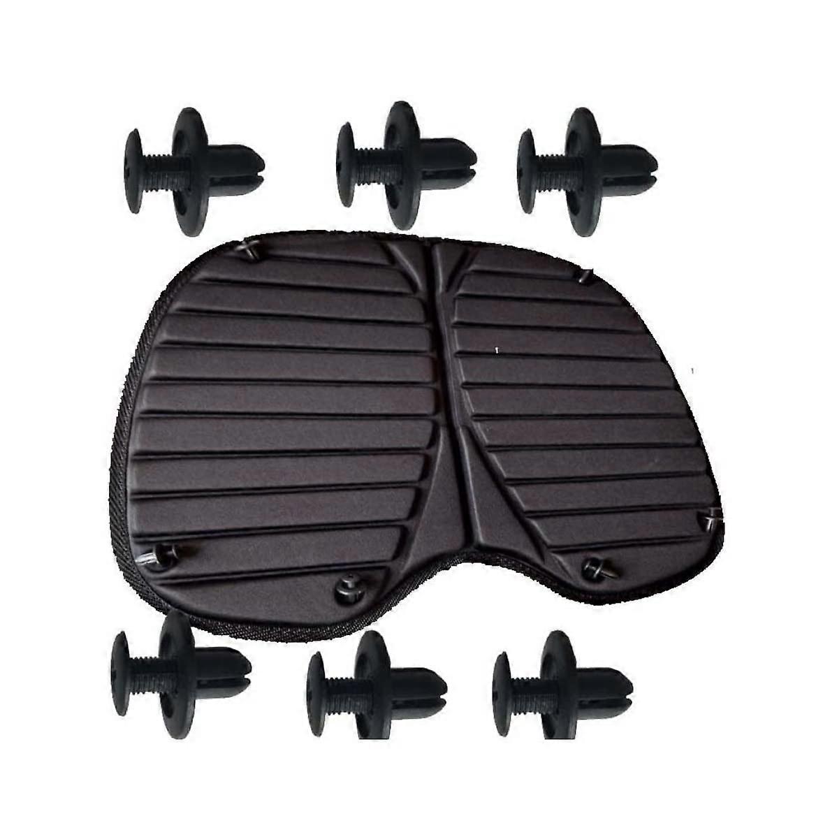 Foldable Kayak Seat Cushion Waterproof Non-Slip Pad for Canoe Boat Black Portable Comfortable Design