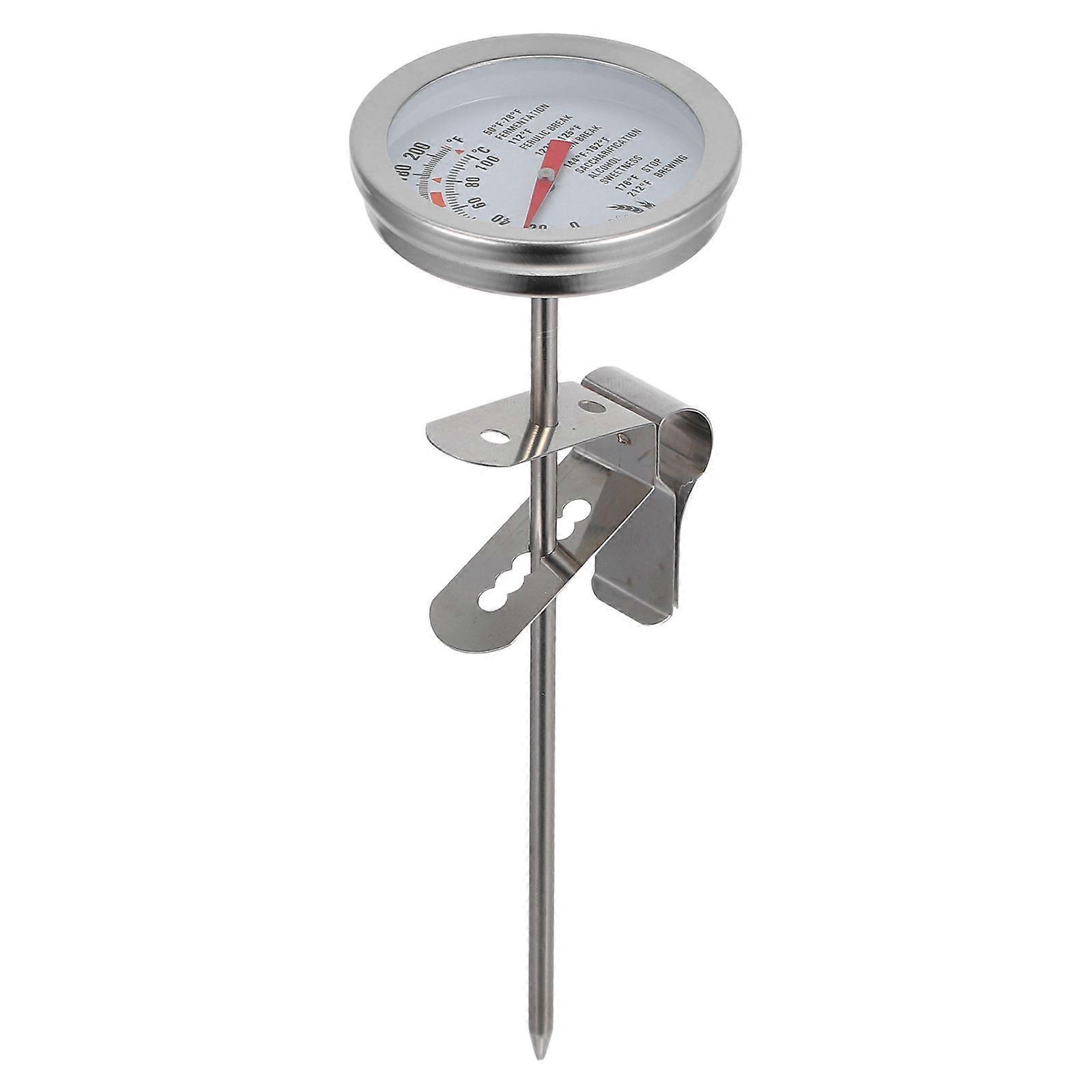 Stainless Steel Detachable Beverage Thermometer Probe Durable Instant Read Thermometer with Clip Protable Milk Thermometer Probe