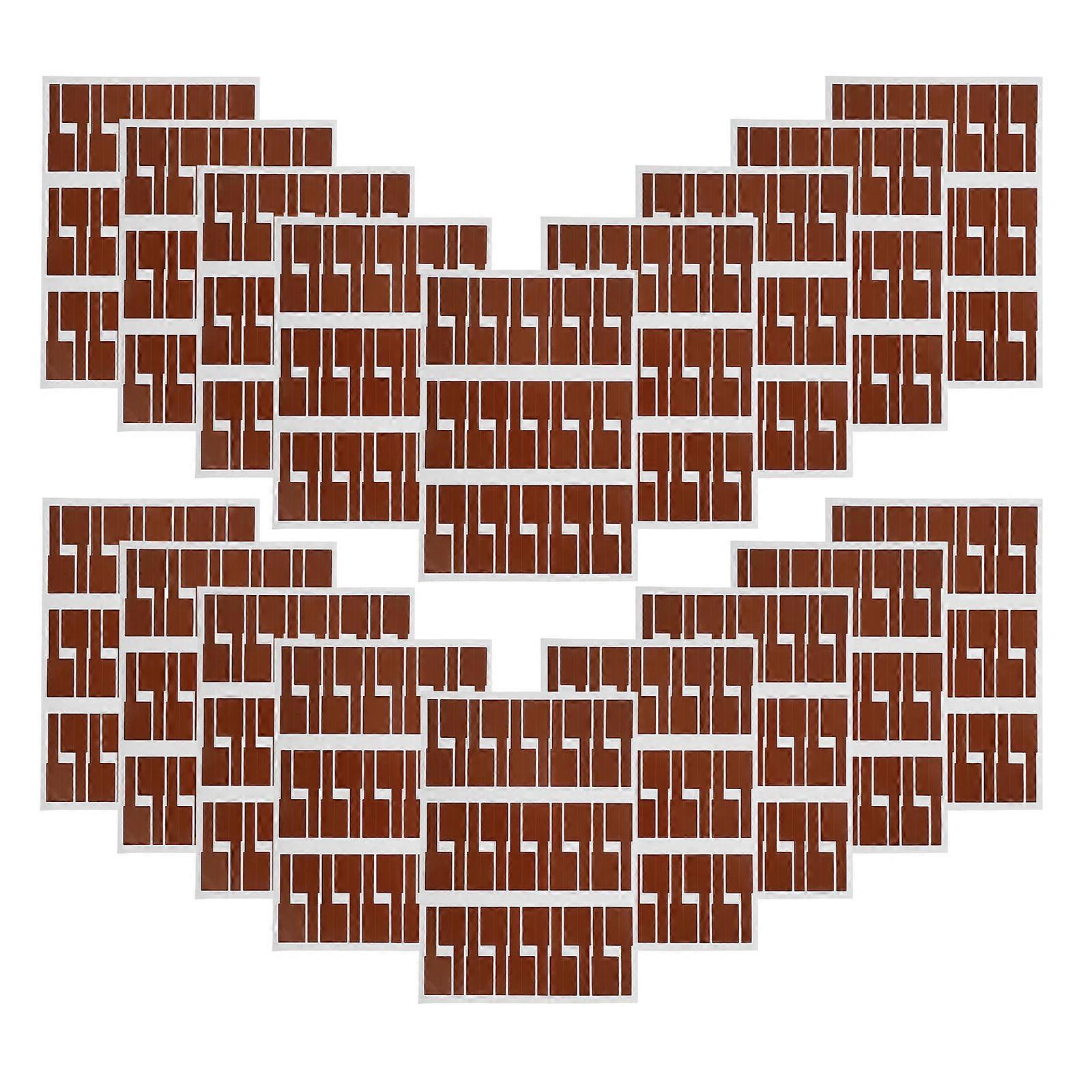 Cable Management Sticker Self Adhesive Wire Labels For Computer Wires Professional Use Brown Color Design 30Pcs Sheet 20 Sheets