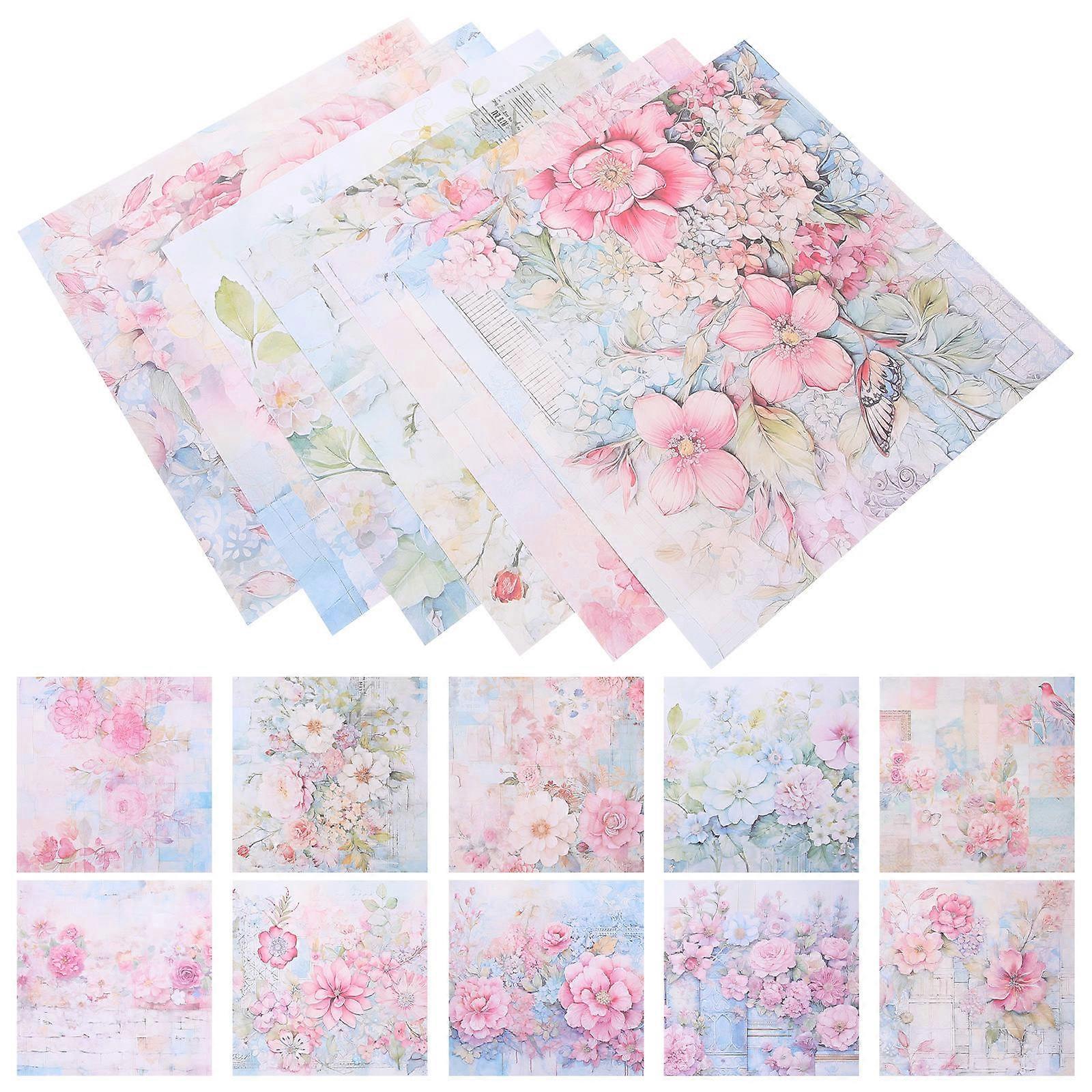Scrapbook Material Paper For Diy Craft Album Decoration Handicraft Making Assorted Color 15.00X15.00X0.10CM Square Shape 24 Sheets