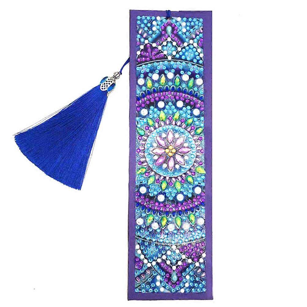 Diy Datura Pattern Bookmark Kit with Tassel Unfinished Beads Painting Craft for Family Friends Engaging Art Project All Ages Creative Easy to Follow