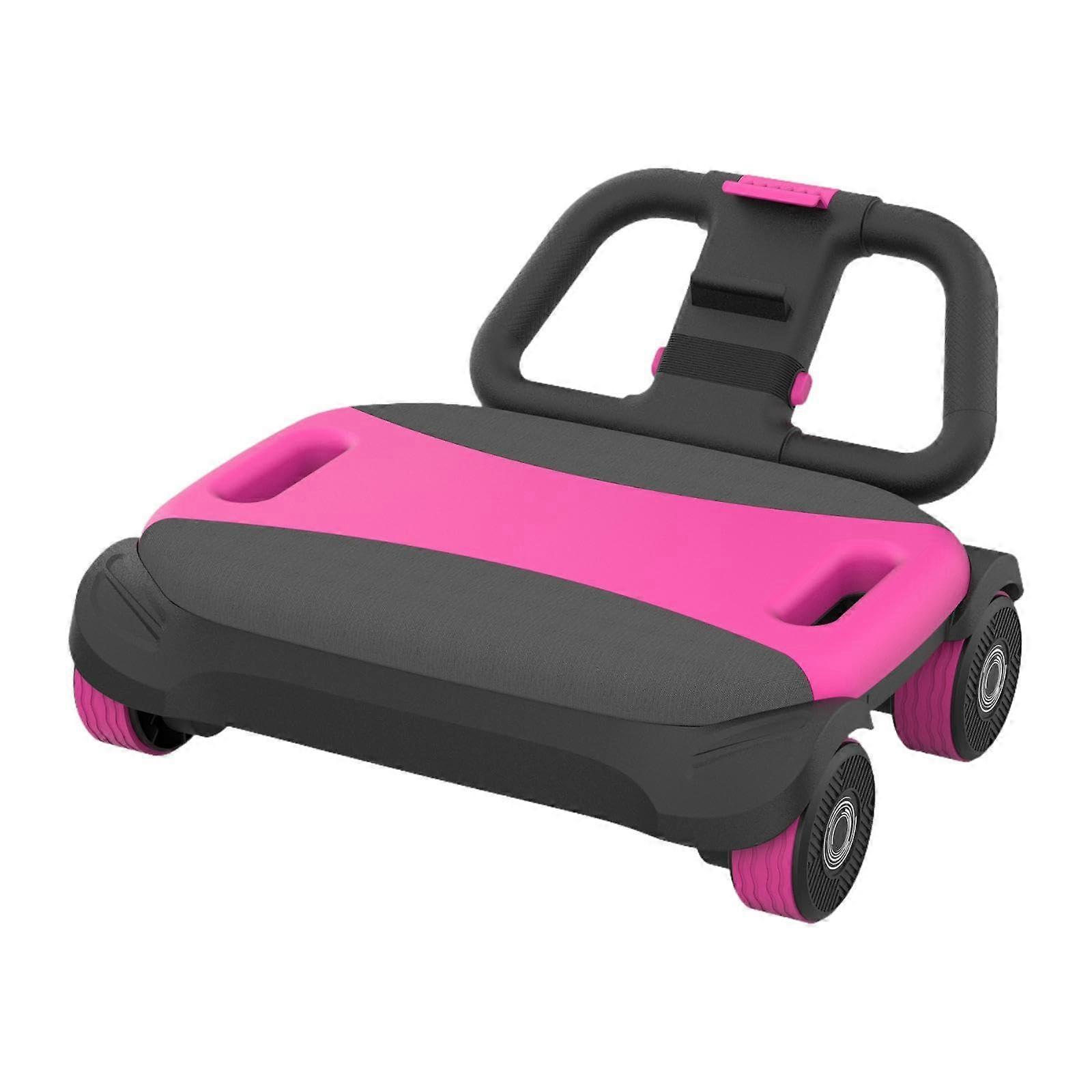 Abdominal Muscle Machine with Four Wheels, Fitness Wheel with Elbow Support for Home Gym, Bodybuilding Equipment, Violet