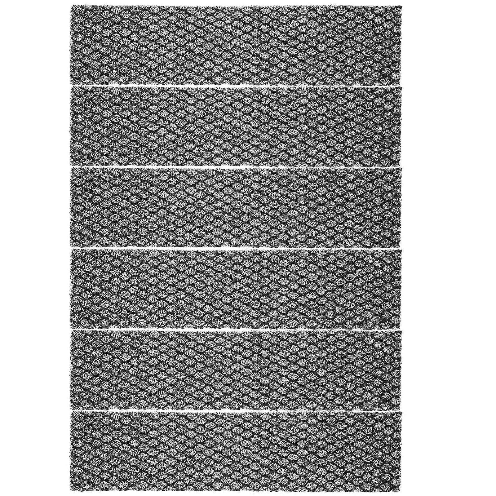 Rv Filter Screen High Efficiency Filtration Air Conditioner Filters For Home Air Conditioning Maintenance Black 21.50X5.30X0.50CM Cotton 6Pcs