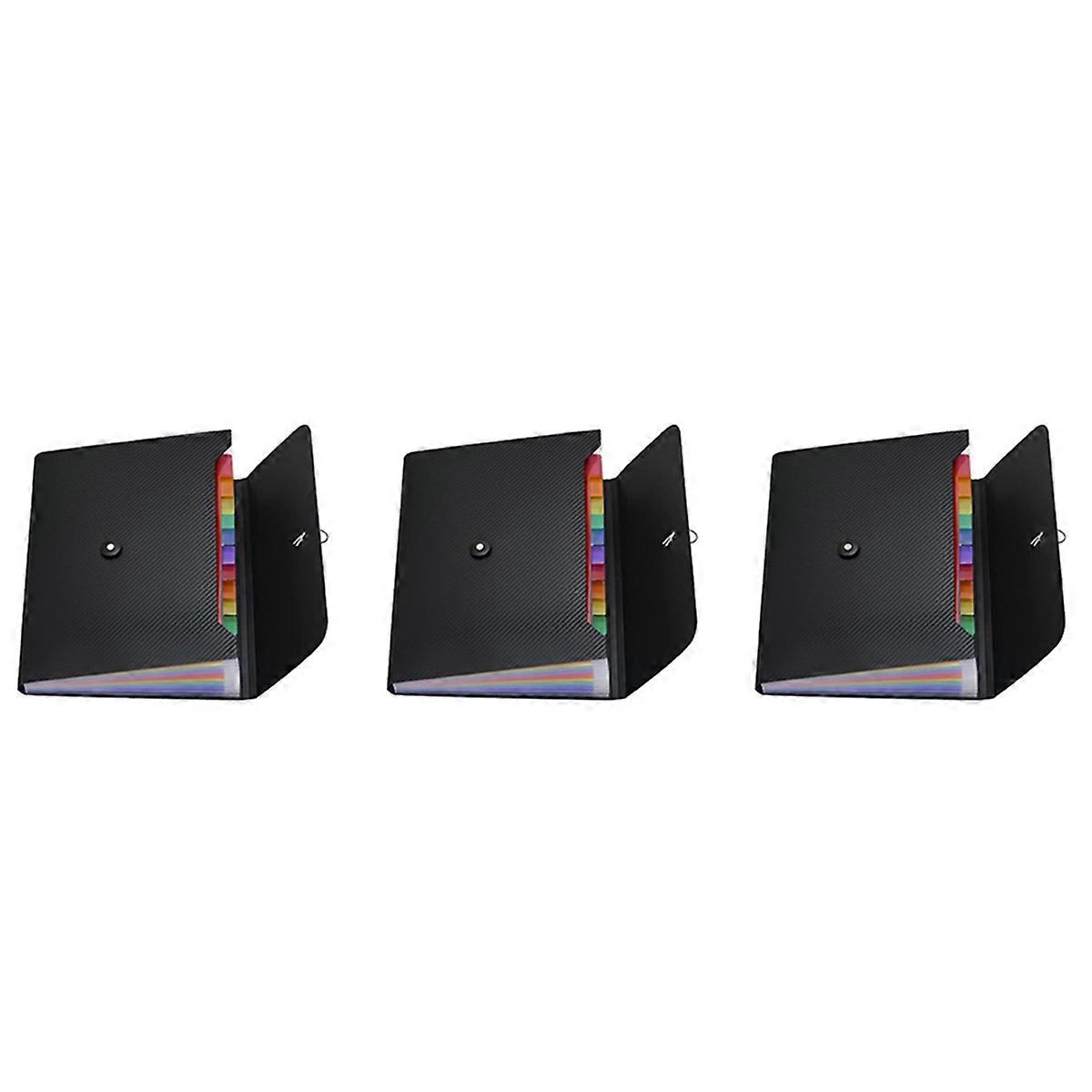 3X File Organizer Expanding File Folder, 13 Pockets , A4 Letter Size Paper Document Receipt Folder f