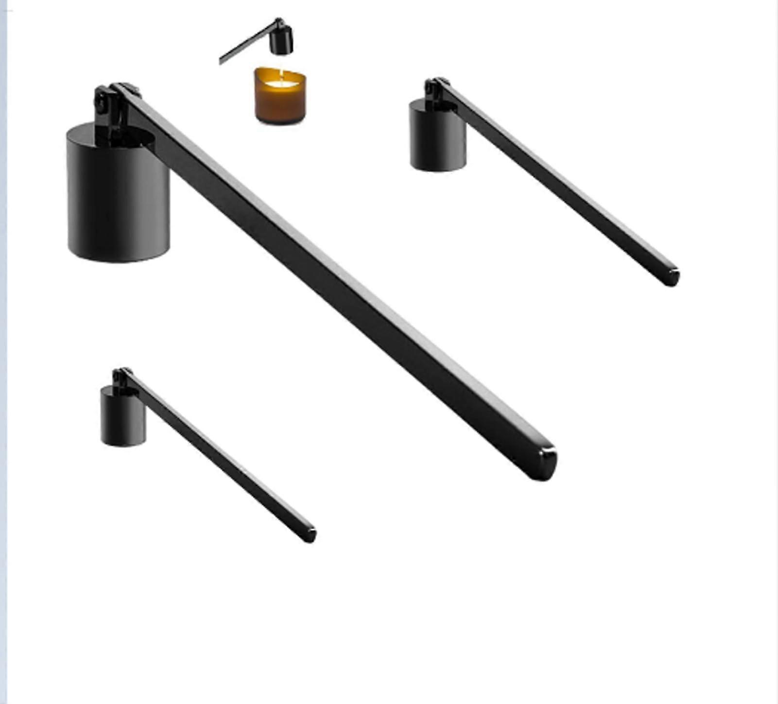 Candle snuffer – 3 pieces stainless steel with long handle, rust wick flame snuffer