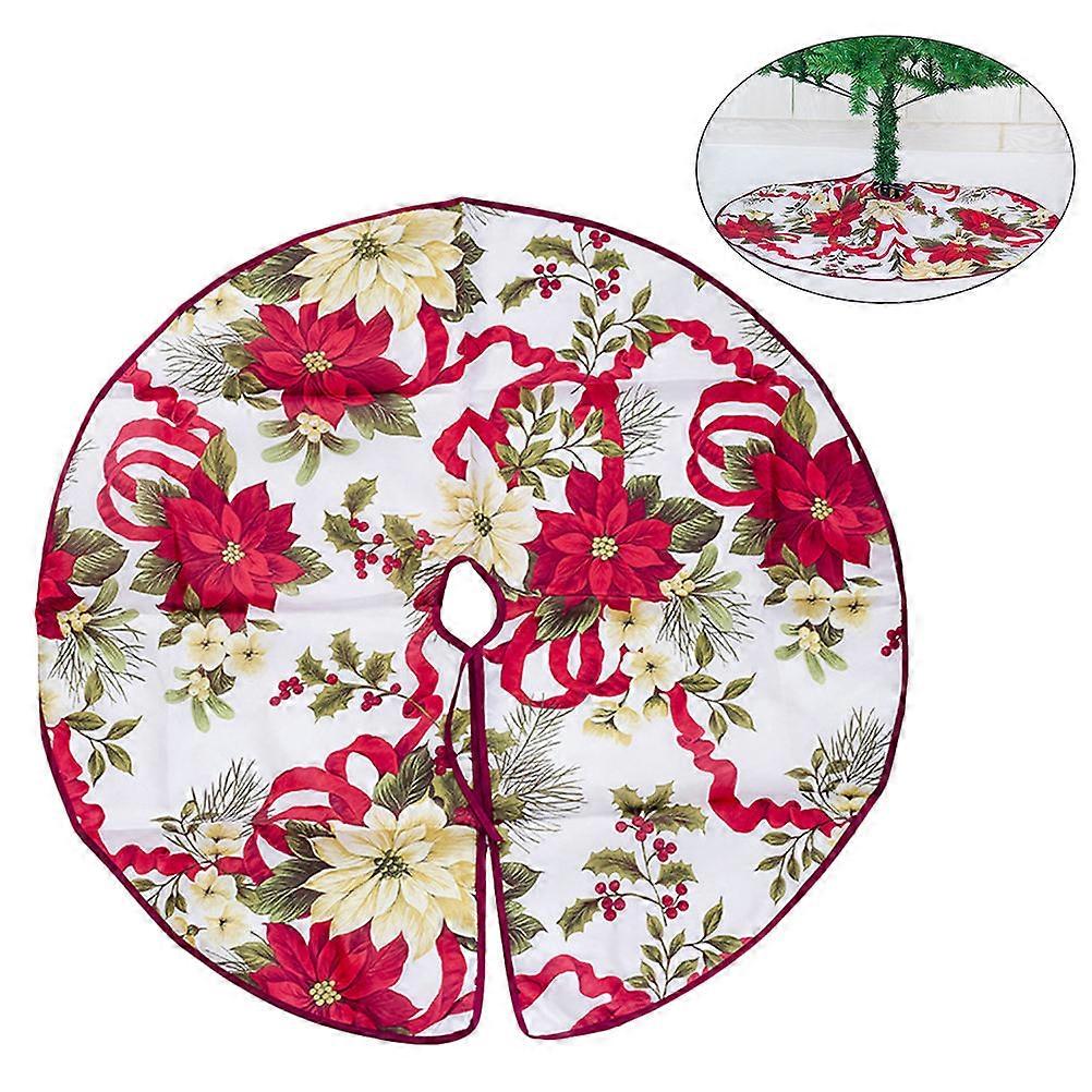 Christmas Tree Skirt Multi Color Circular Hides Tree Pot Keeps Floor Tidy 1Set