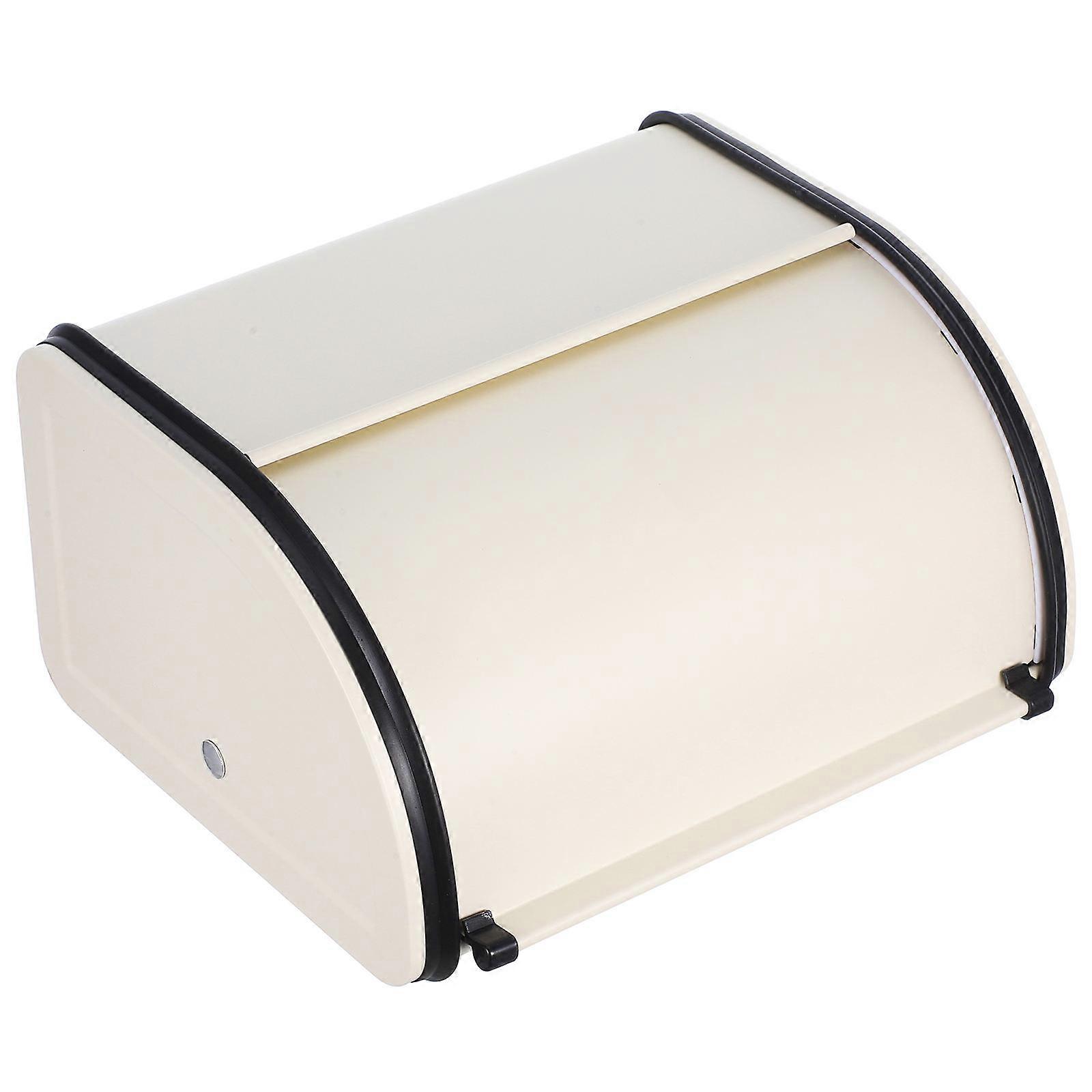 Retro Bread Box Metal Bread Storage Home Baking Rectangular Iron 1Set