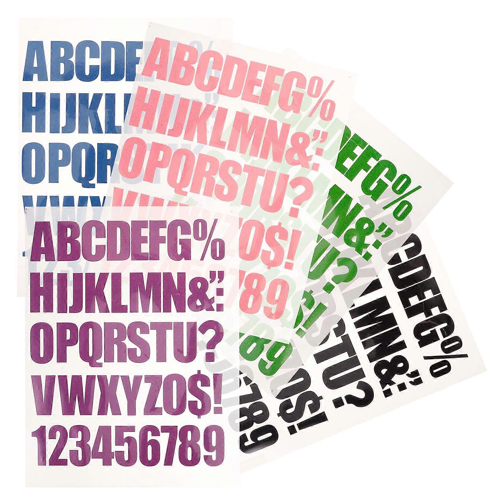 5 Sheets Letters Patch Iron On Number Clothing Patch Garment Patches Decorative Ironing On Letters