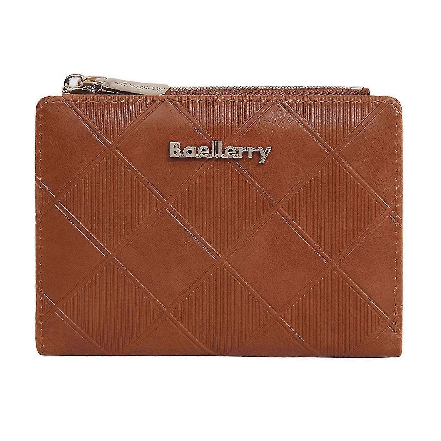 Quilted Wallet for Women Multiple Card Slots Multiple Card Slots Zippered Coin Pocket for Home School