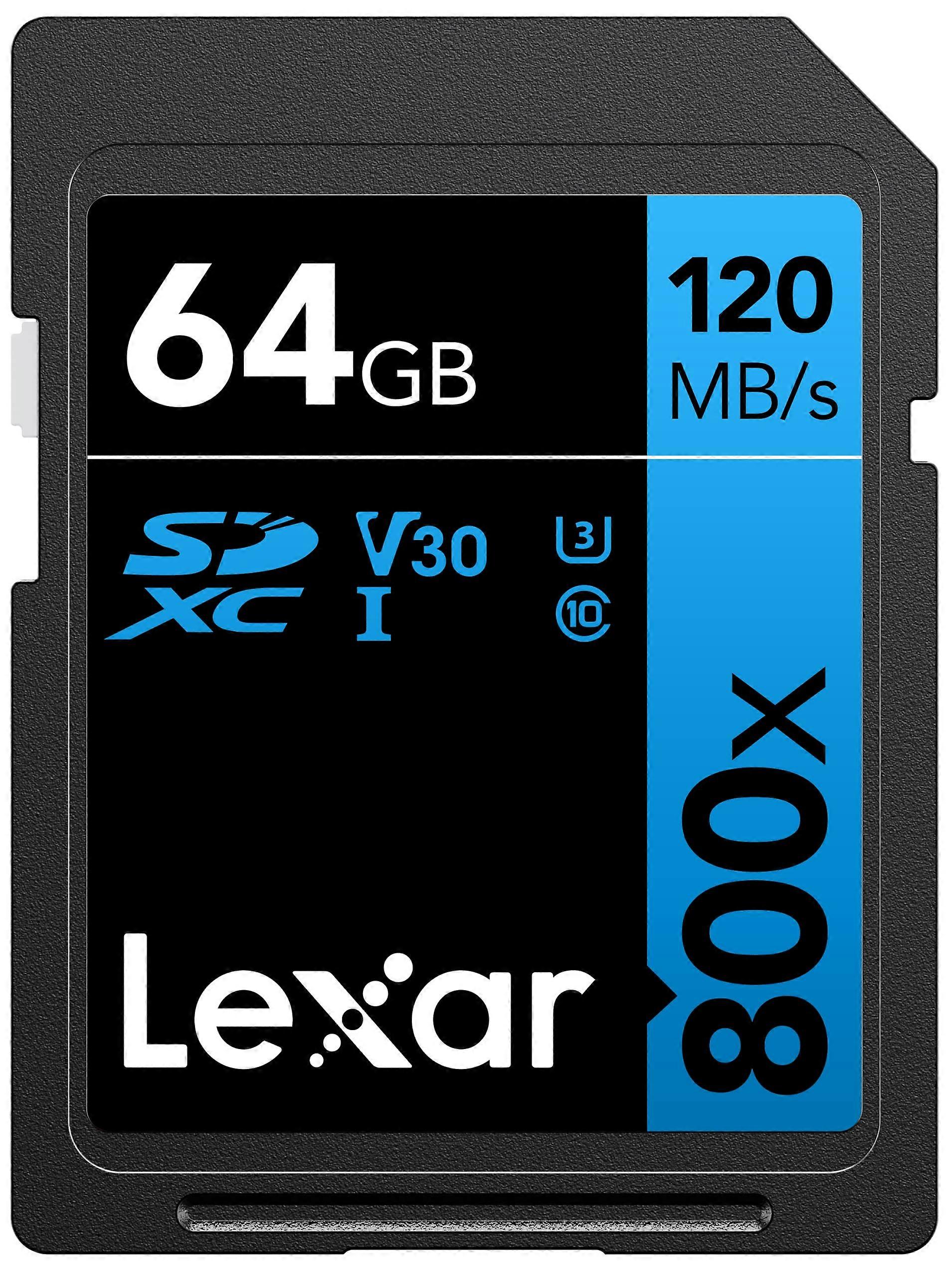 Lexar High-Performance 800x SD Card 64GB, SDXC UHS-I Memory Card BLUE