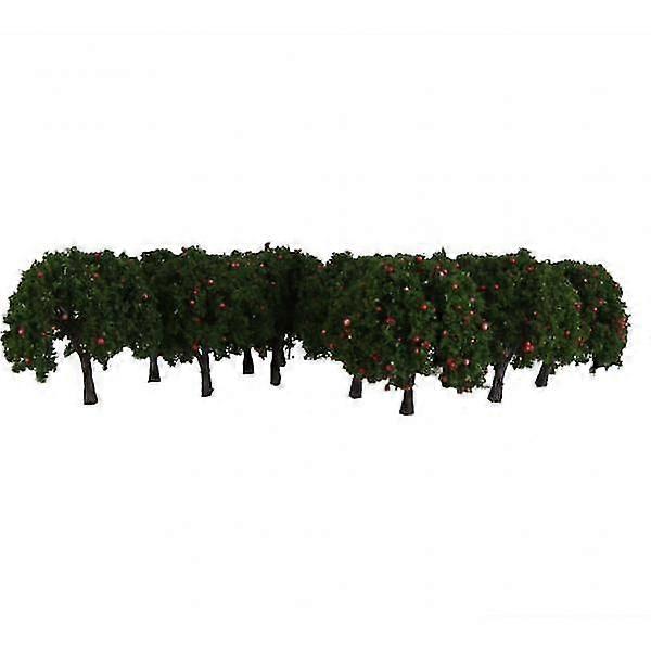 3x20pcs Model Trees with Red Fruits for Railroad Scenery 1:100