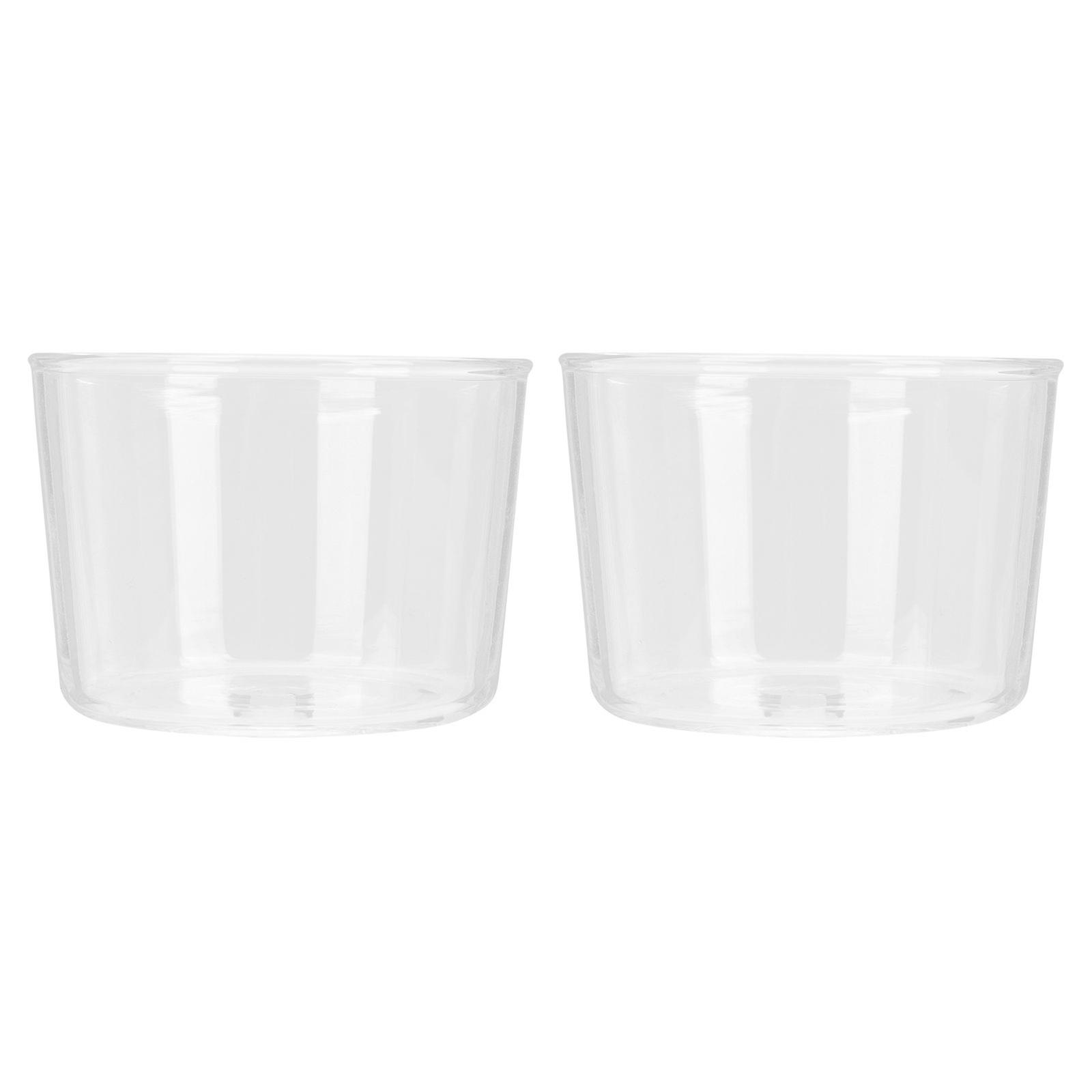 2Pcs Household Dessert Cups Multi-function Yogurt Cups Transparent Ice Cream Cups