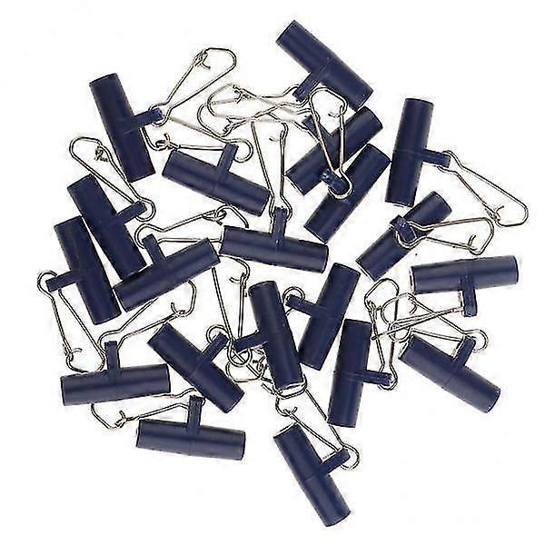 3x20Pcs Fishing Sinker Slides with Hooked Snap Connector for Braid Line S Blue