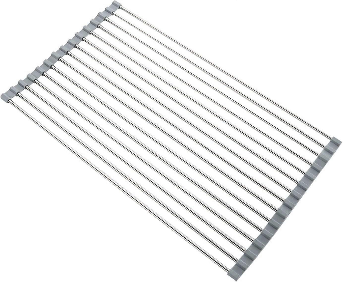 Gray Foldable Silicone Dish Rack, Heat Resistant