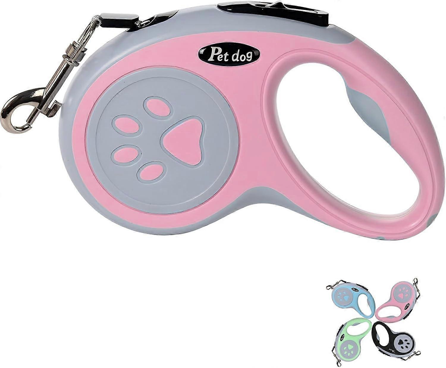 Dog Leash, 5M/16FT Retractable Dog Leash, (Pink)