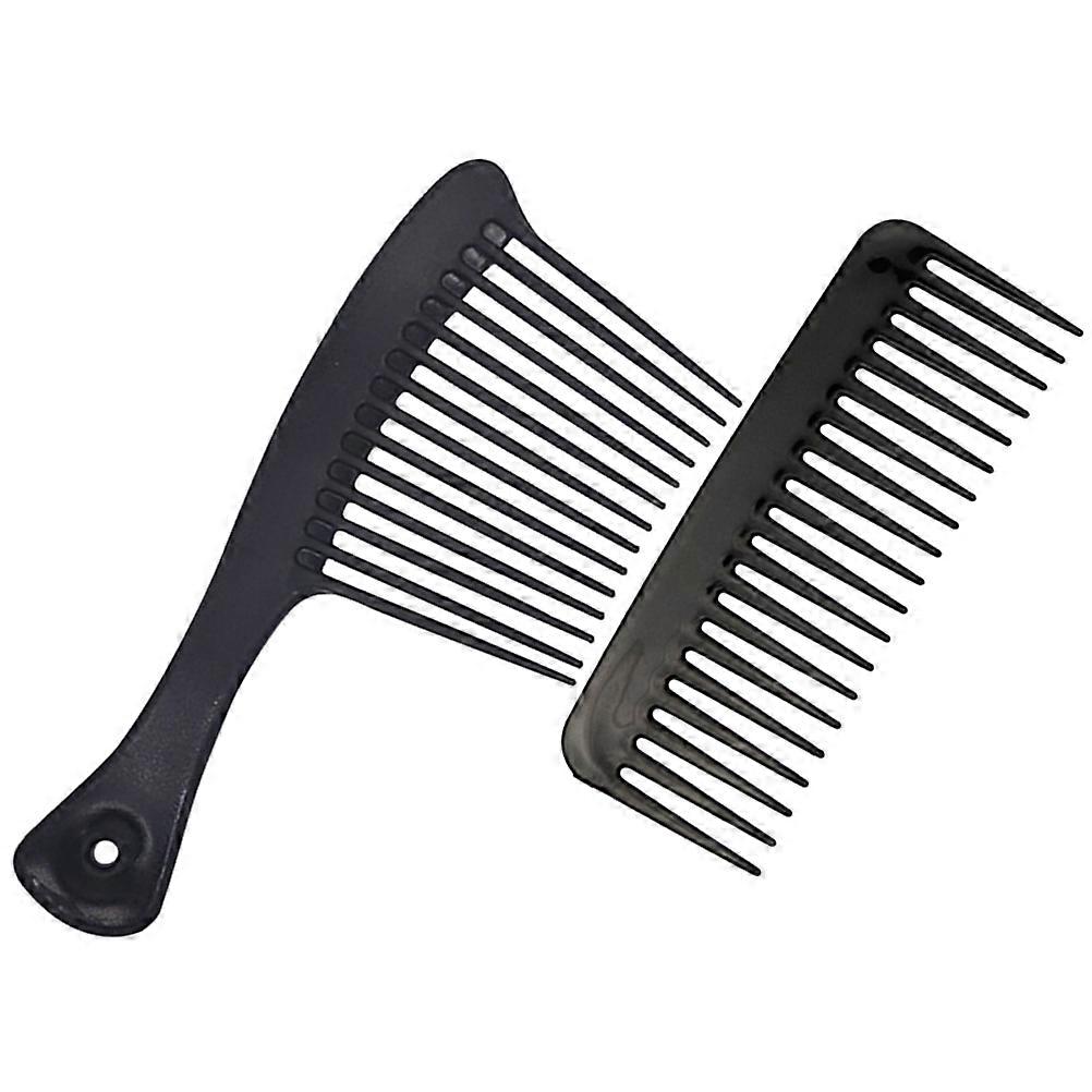 ヘアドレッシングコームカーリーヘアスタイリングコーム2個用ワイドトゥースコーム