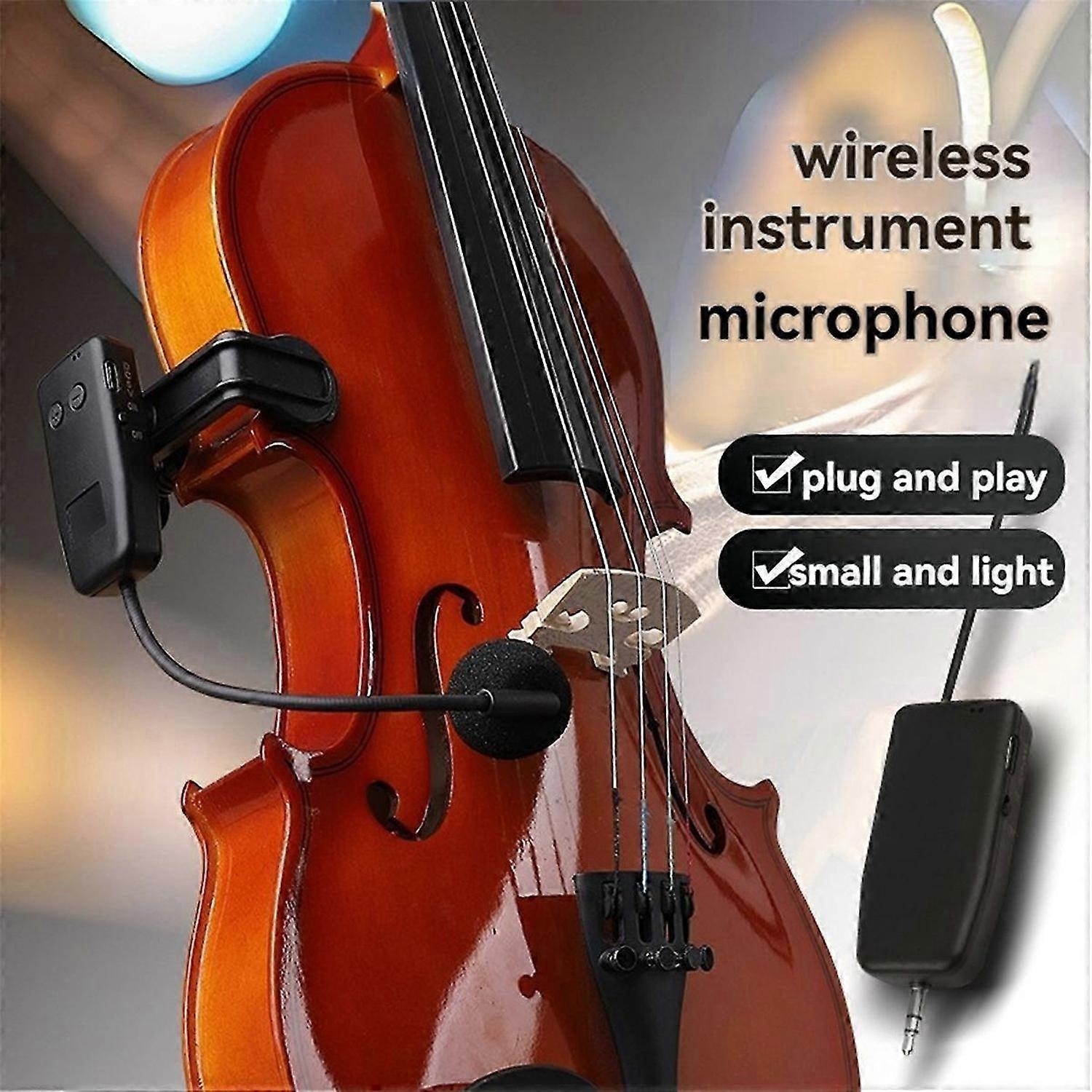 Violine Drahtloses Mikrofon Musikinstrument Mikrofon Bühne Performance Audio Receiver und Transm