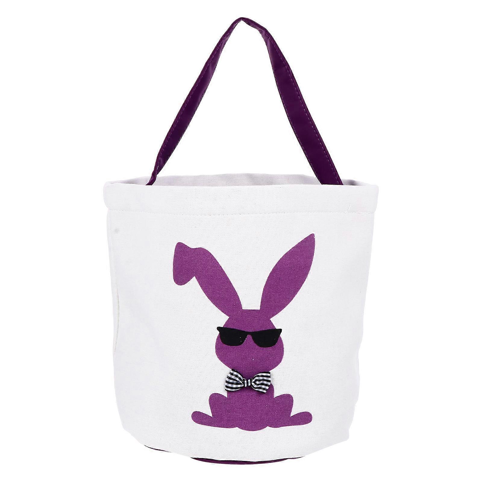 Festival Use Bunny Sweet Bag Rabbit Pattern Candy Bucket 22x22x26cm Home Storage For Family Gathering 1Pc