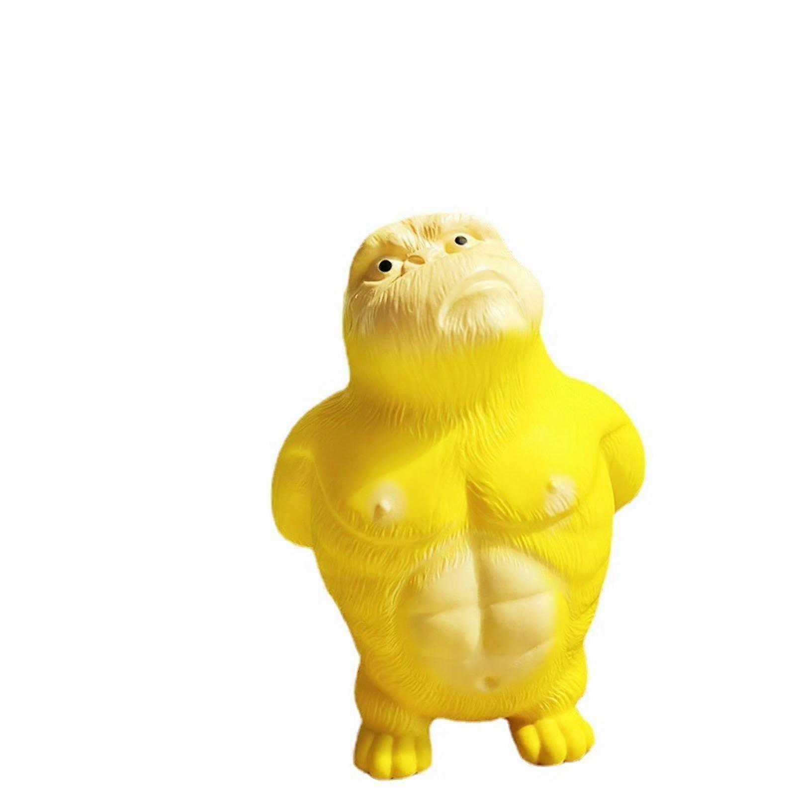 Anti-Stress Toy Gorilla Squeeze Toy Latex Stress Toy Sensory Relief Fidget Toy Yellow