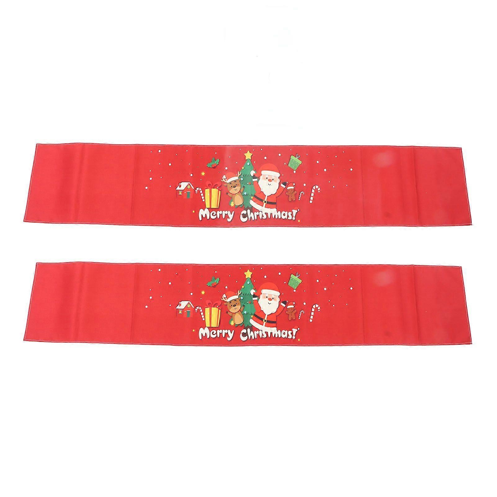 2025 Latest Model 2 Pcs Christmas Tablecloth Simple Fashion Rustic Style