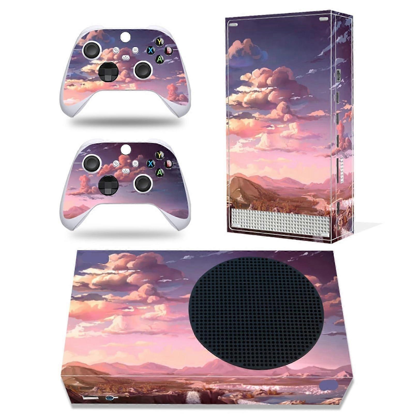 Vinyl Skin Stickers for Xbox Series S Console and Two Wireless Controllers, Bubble-Free Design, Customizable Wraps