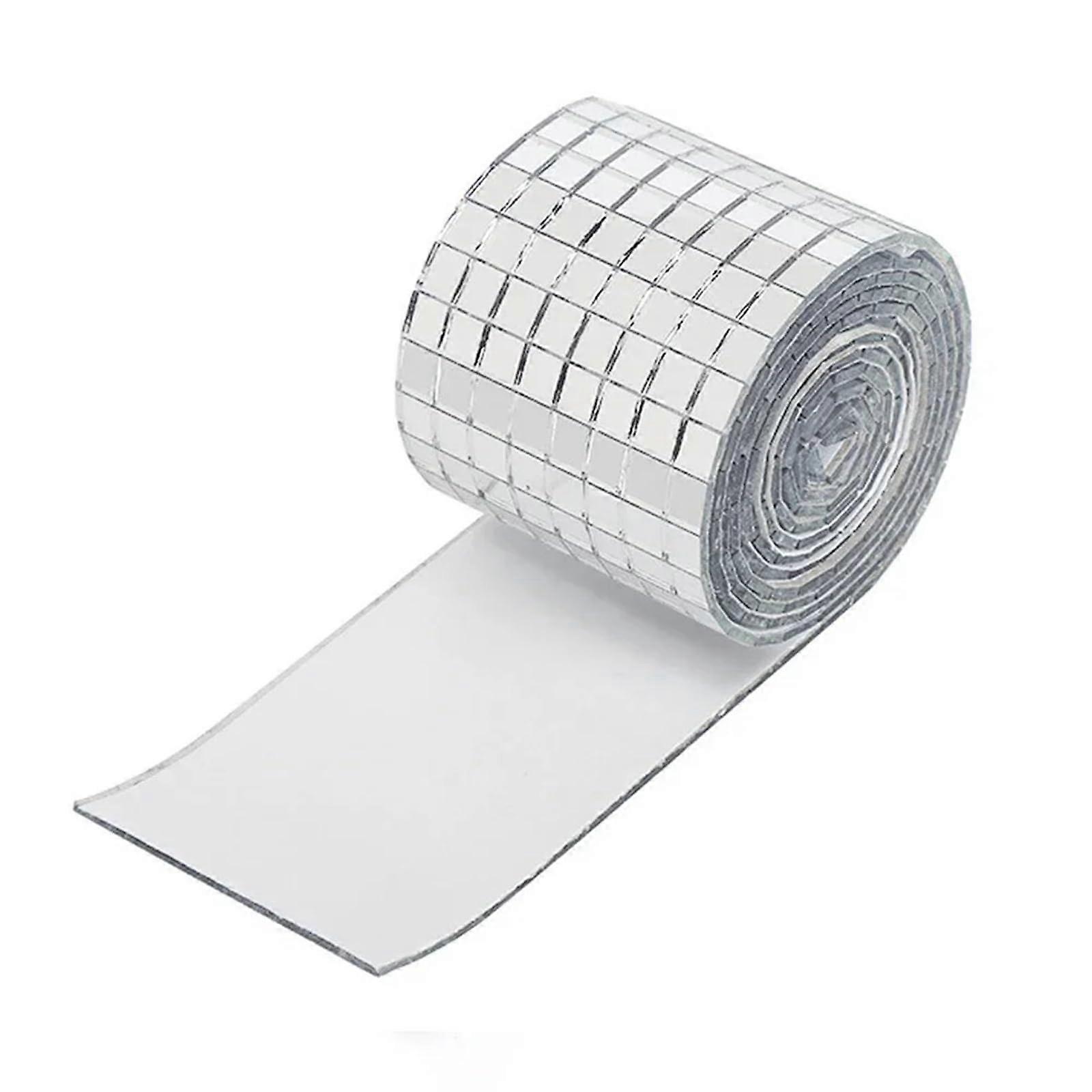 Silver Glass Mosaic Mirror Tiles, Self-Adhesive Square Glass Stickers for Home Decor, DIY Projects, Disco Ball Decoration