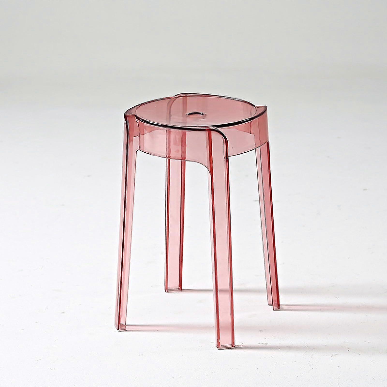 Transparent acrylic shower stool – sturdy chair, stackable design for bathroom, kitchen, bedroom – versatile home office stool.