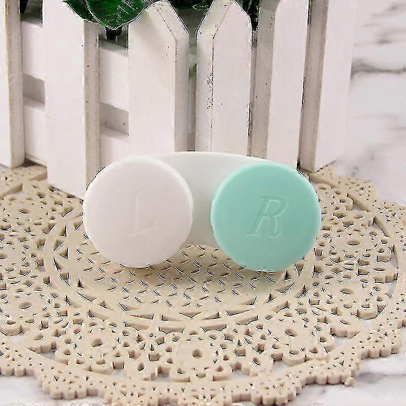 2pcs Color Contact Lens Case Immersion Kit Leak Proof Packaging