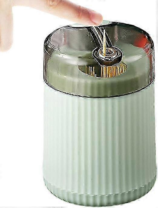 Toothpick Dispenser - Kitchen Automatic Pop-up Toothpick Dispenser - Kitchen Toothpick Set, Contains 80 Round Bamboo Toothpicks