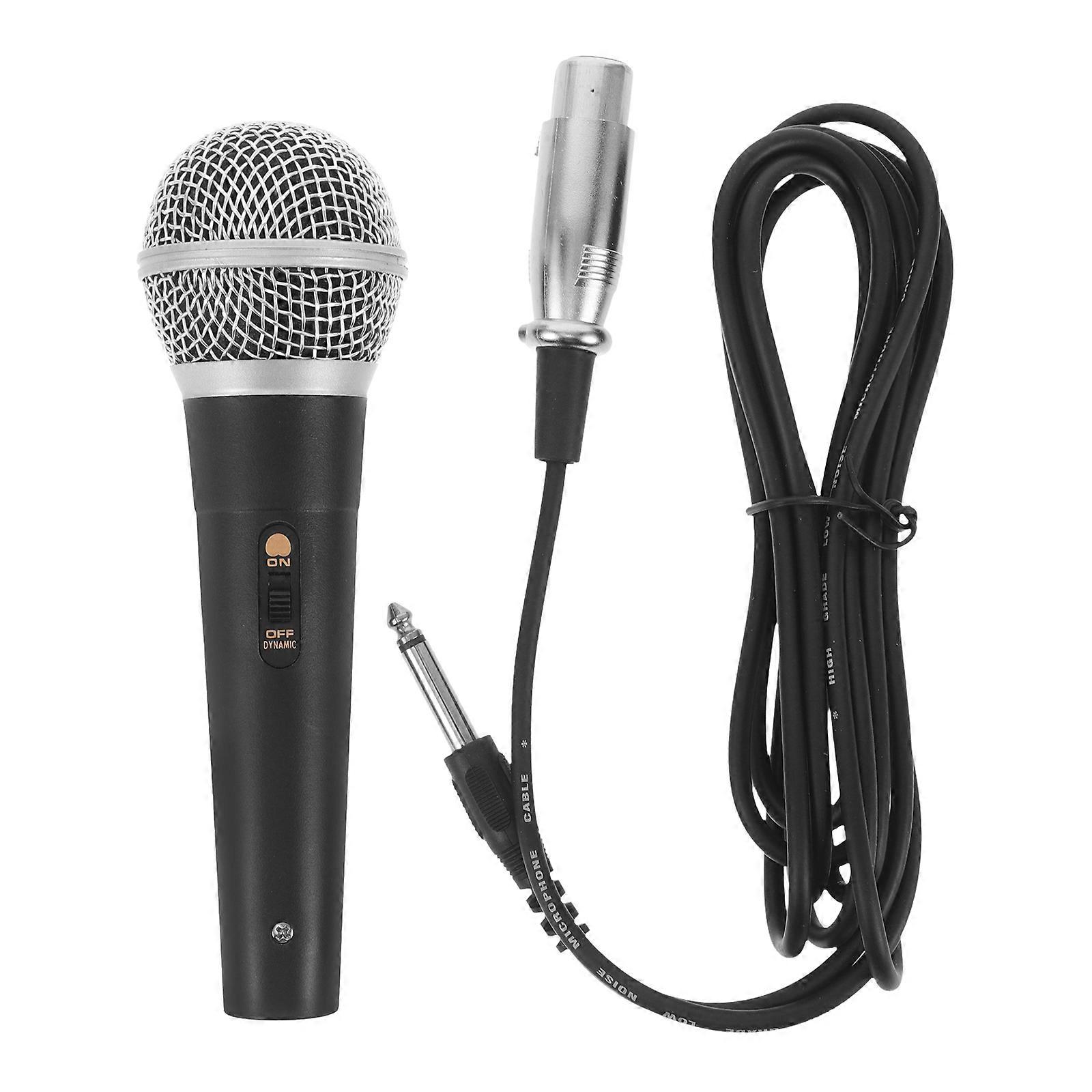 Wired Microphone For Karaoke Handheld Dynamic Vocal Mic With Cardioid Pickup Pattern Professional Singing 1Set
