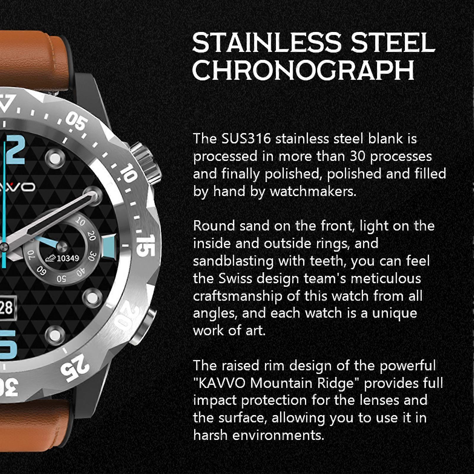 KAVVO Oyster Urban 1.32" Luminous Smart Watch with BT Call