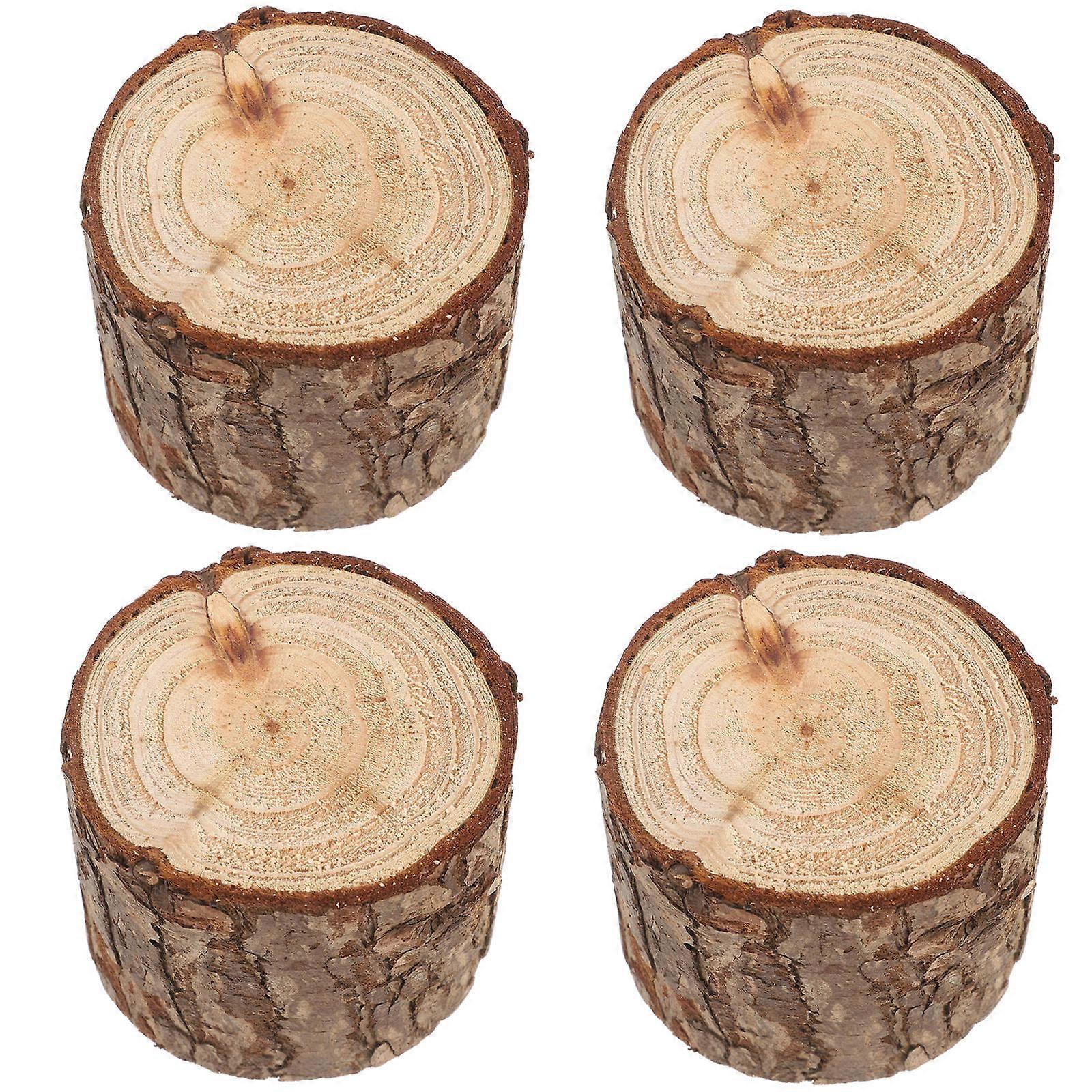 Wooden Bucket Planter Flower Arrangement Stand Place Card Holder Pastoral Style For Commercial Spaces 4Pcs