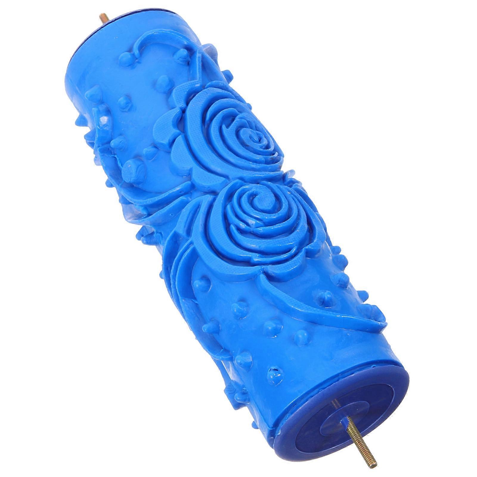 Blue Rubber Paint Roller for Easy Wallpaper Texture Application – Lightweight & Durable DIY Home Painting Tool
