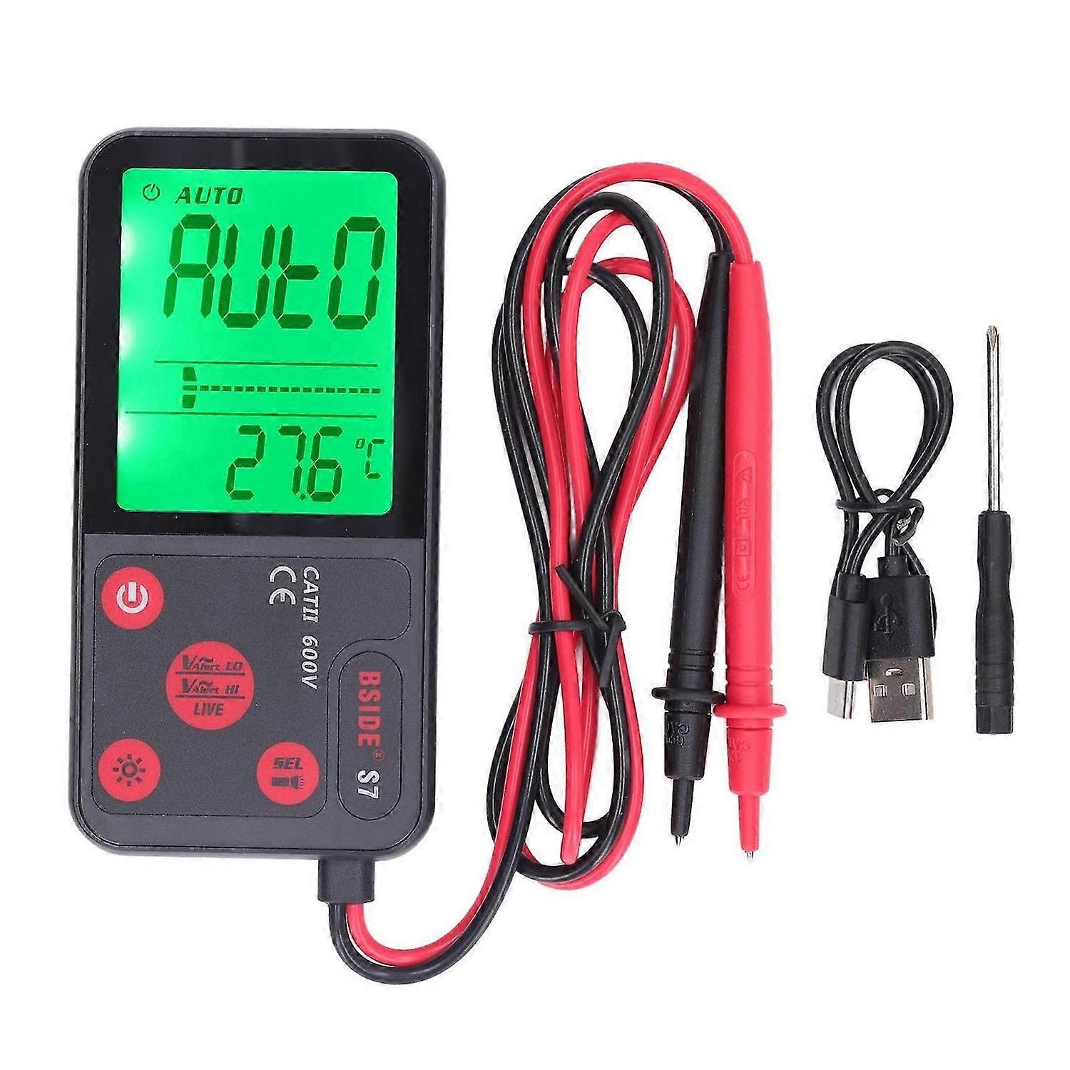 3.5in Digital Multimeter 6000 Counts Multifunctional Auto Identification Portable Voltmeter Voltage Meter