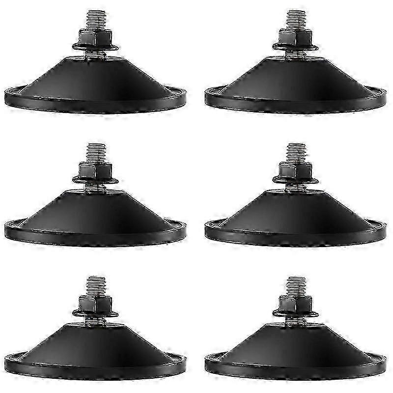 Ventosas Pequenas Pretas de 2,2 polegadas (6pcs) para Janelas de Vidro com Parafuso