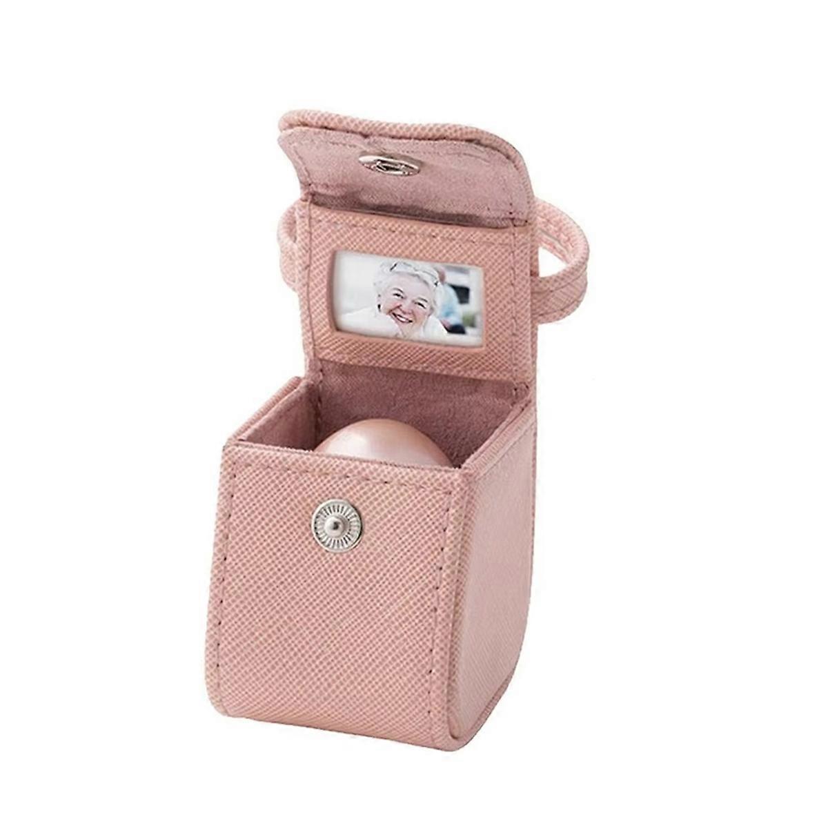 Urn Storage Bag Portable Storage Bag with Snap Closure for Keepsake Urns Travel Pouchs Compact Organizer PU Leather C