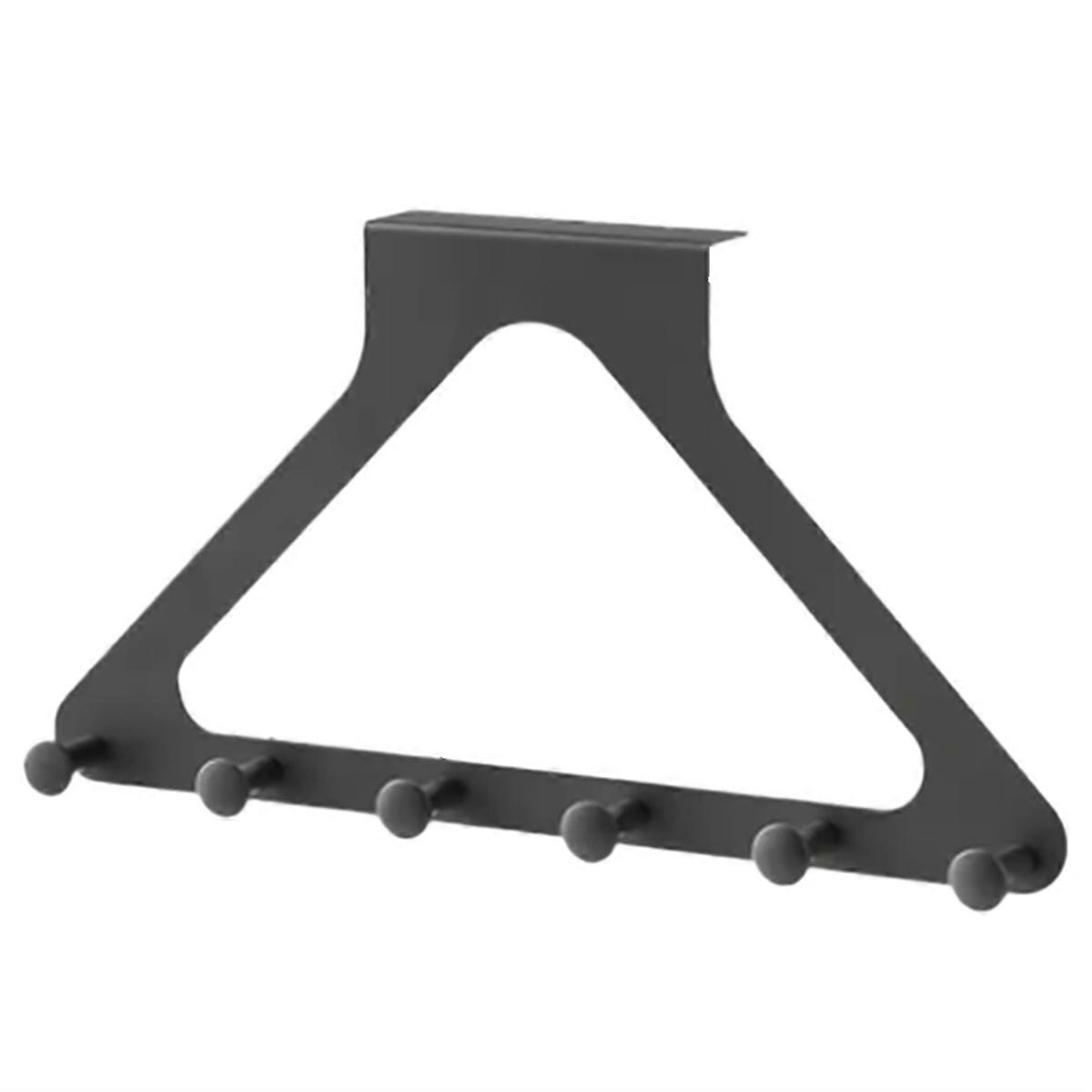 Triangular Door Hook Wall Mounted, Traceless Hanger Grey