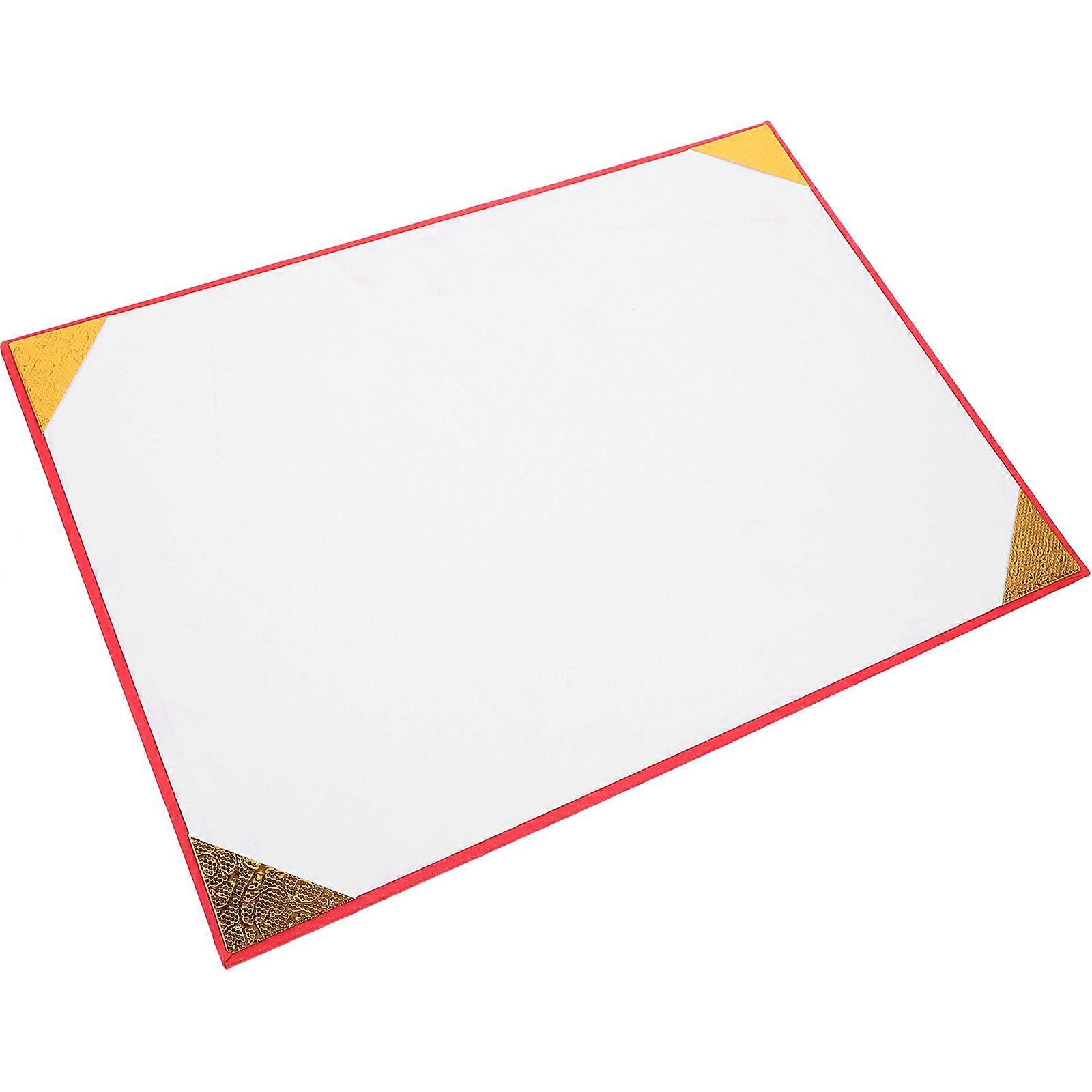 Certificate Papers Honor Certificate Blank Diploma Liner Paper Red Rectangular For Documents Shop Display 1 Sheet