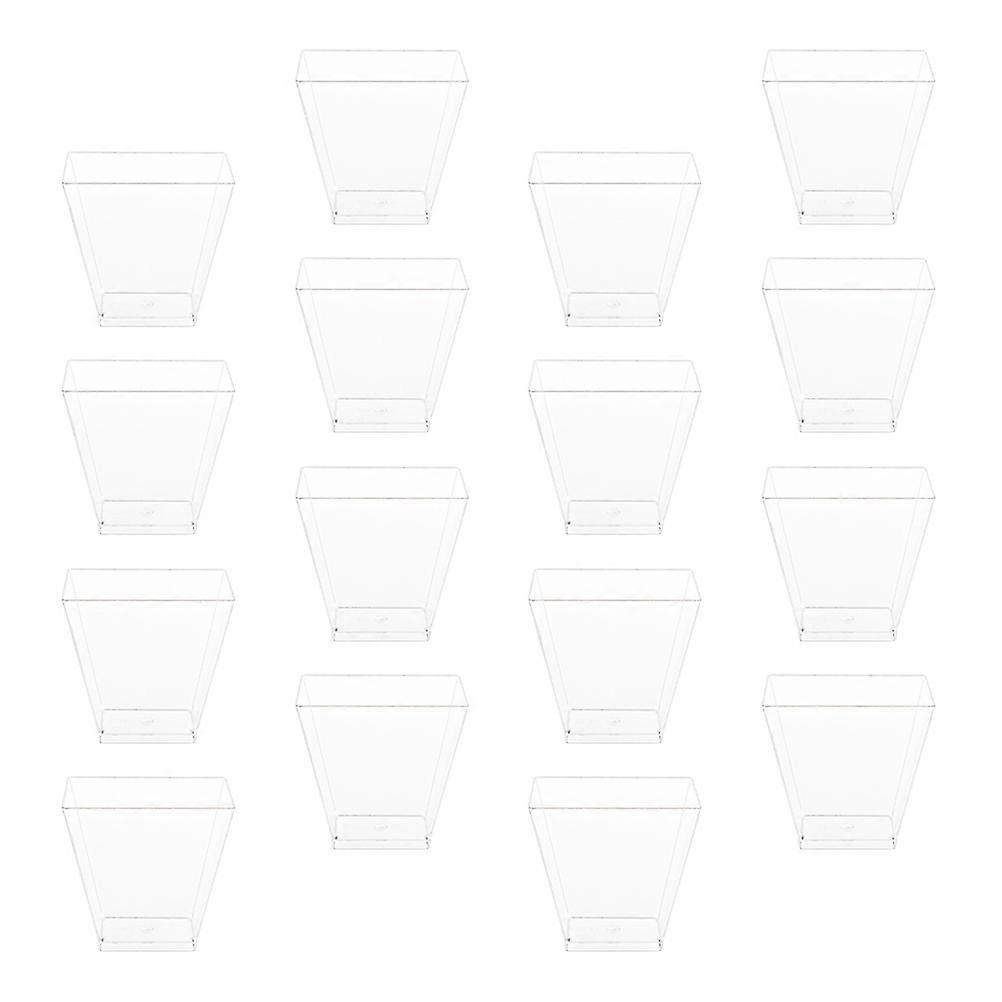 Mousse Dessert Cups Trapezoid Shaped Transparent Party Dessert Container Stable Bottom Multi-purpose 50Pcs