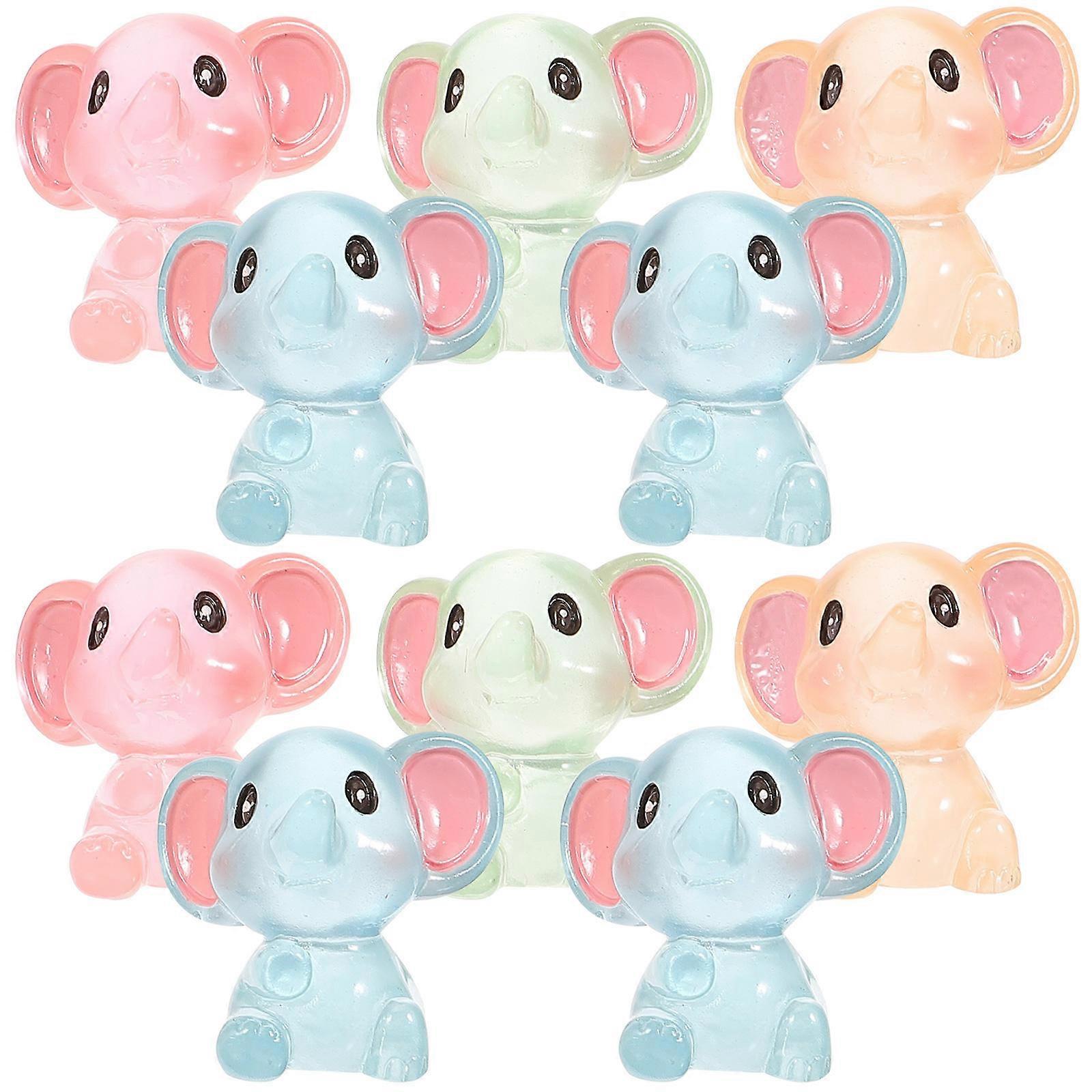 Tiny Elephant Figurines Set of 10 – Compact Decorative Animal Ornaments for Home, Garden, and Miniature Landscapes