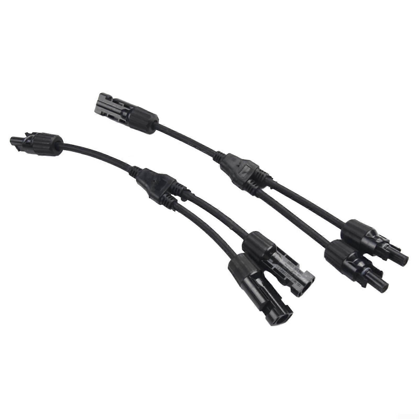 Y-Connector Set, 1 Pair, Reliable Solar PV Wiring For Parallel Connection, Weatherproof