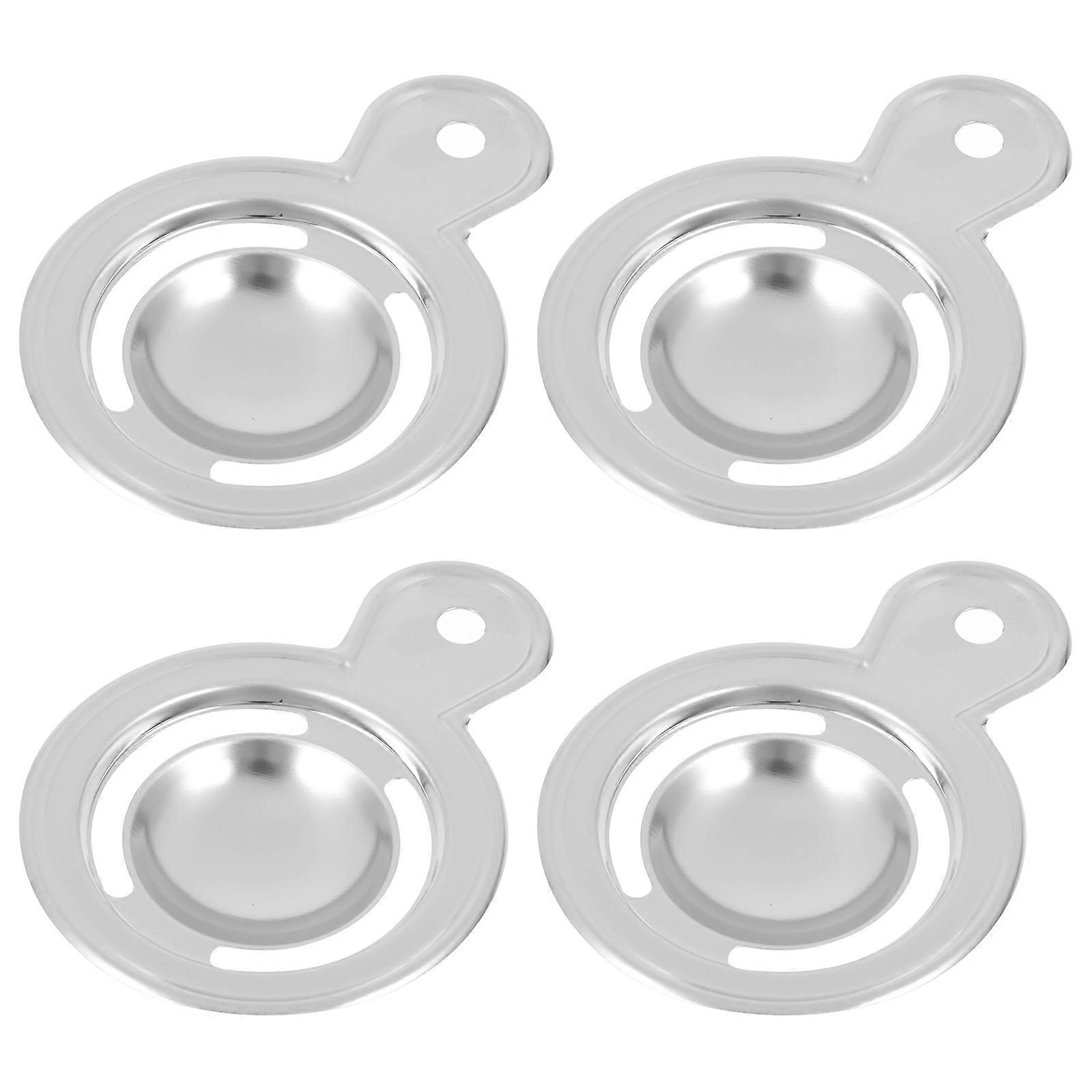 4pcs Stainless Steel Egg Separators Egg White Strainers Egg Dividers Silver