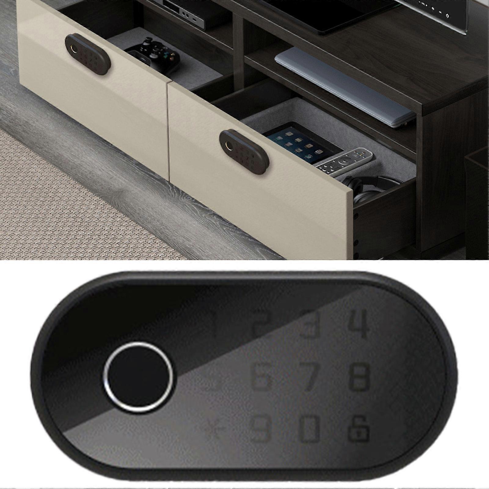 Drawer Fingerprint Password Lock Biometric Electronic Cabinet Access Control Keypad Lock for Office Home Bank For Drawers Single Door Cabinet 