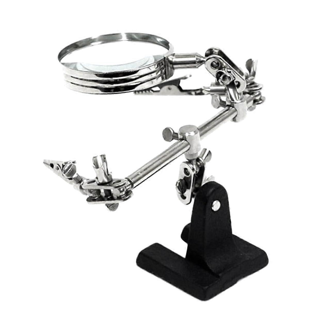 1 Set Black Magnifying Tools with Adjustable Lens for Enhanced Clarity and Detail in Reading or Hobby Work