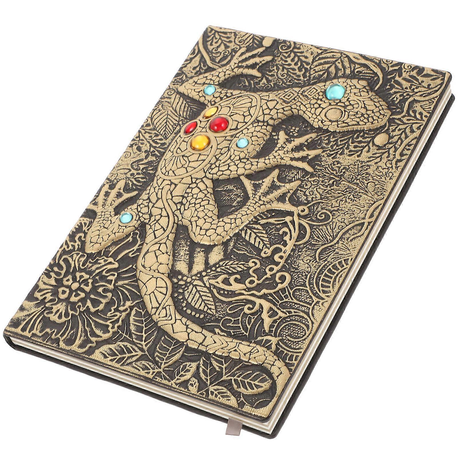 Travel Note Journal Schedule Planner Notepad For Daily Use Golden 21.2x14.5x1.5cm To-Do List Management 1Pack