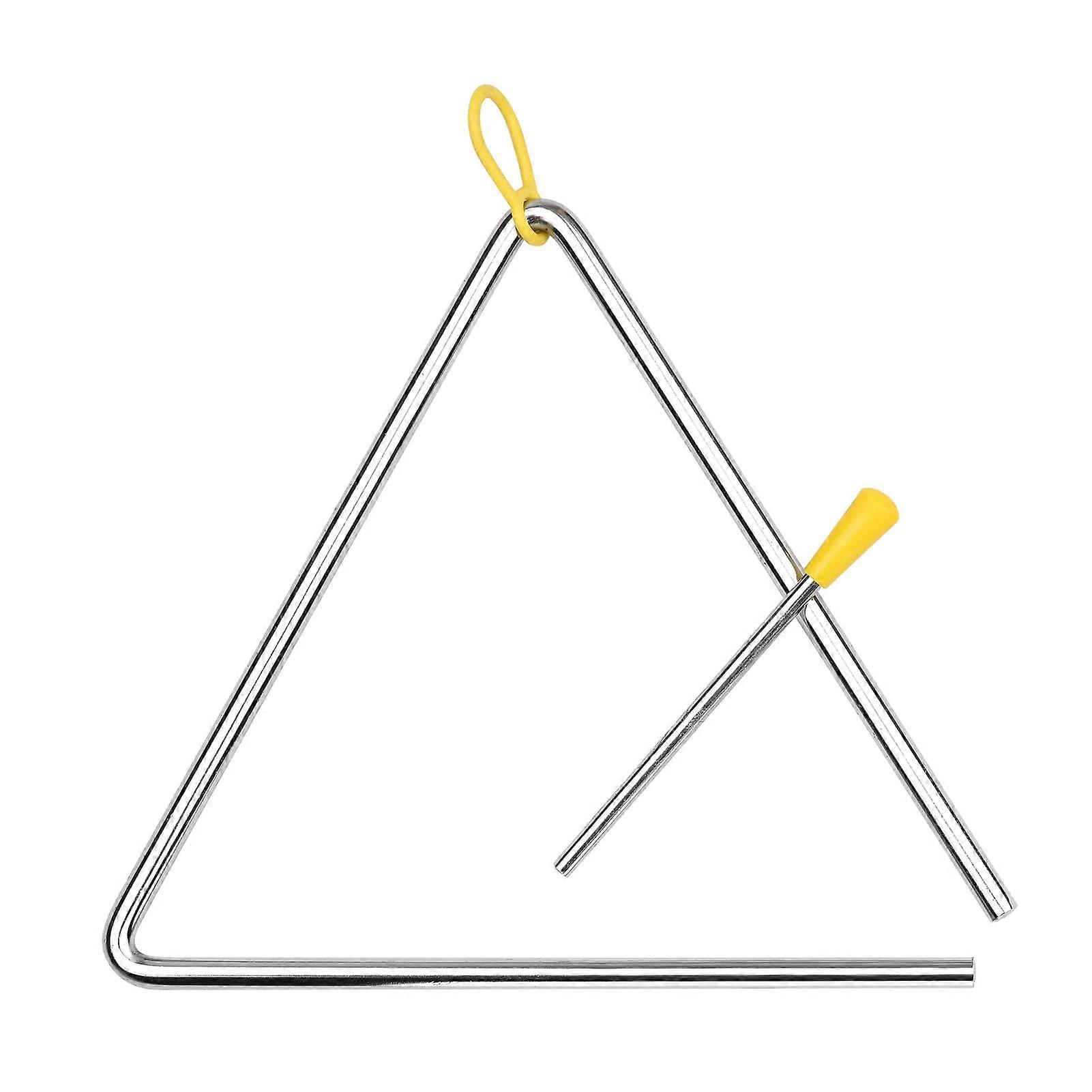 Cloche triangulaire de 8 pouces avec maillet en métal, percussion en acier idiophone
