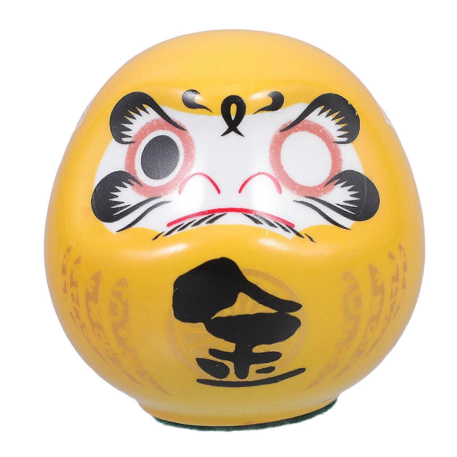 Japanese Dharma Doll Ceramic Figurine Miniature Home Sushi Restaurant Decor Lucky Prosperity Playful Egg Design